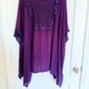 Indigo Soul Poncho One Size Burgundy